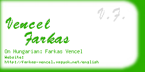 vencel farkas business card